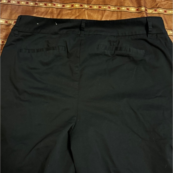 Chicos Black ankle Pants  Cotton/spandex w belt sz 3(16) - Picture 3 of 6